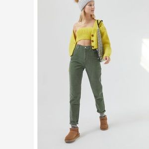 UO BDG Color Corduroy High-Waisted Mom Pant